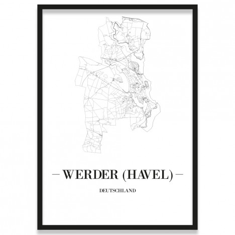 Stadtposter Werder (Havel) Bilderrahmen