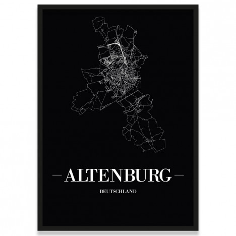 Stadtposter Altenburg - black