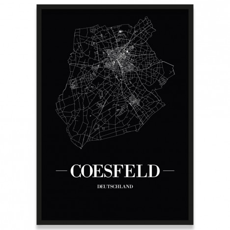 Stadtposter Coesfeld - black