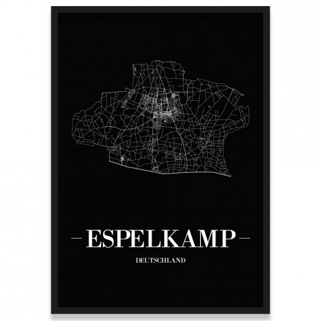 Stadtposter Espelkamp - black