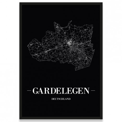 Stadtposter Gardelegen - black