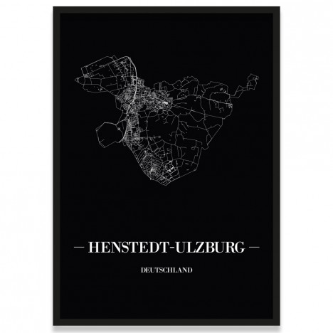 Stadtposter Henstedt-Ulzburg - black