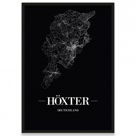 Stadtposter Höxter - black