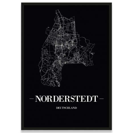 Stadtposter Norderstedt - black