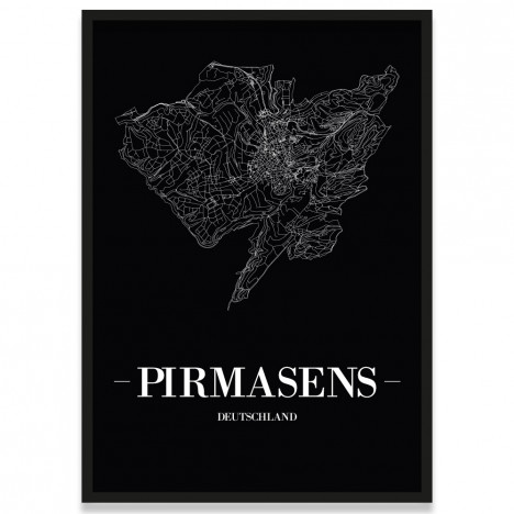 Stadtposter Pirmasens - black