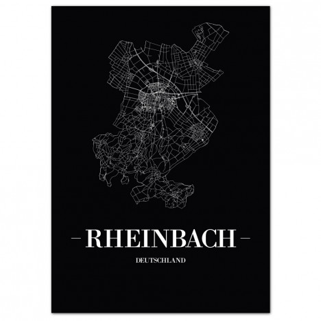 Stadtposter Rheinbach - black