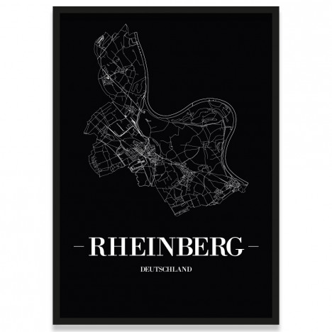 Stadtposter Rheinberg - black