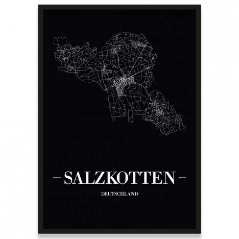 Stadtposter Salzkotten - black
