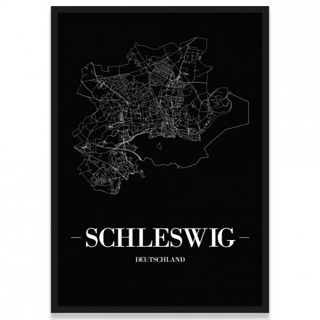 Stadtposter Schleswig - black
