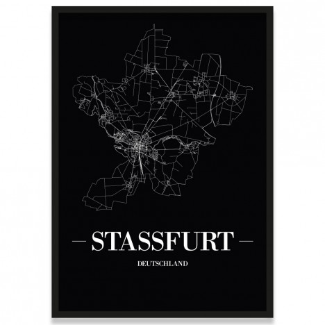Stadtposter Staßfurt - black