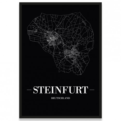 Stadtposter Steinfurt - black