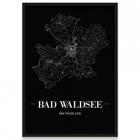 Stadtposter Bad Waldsee Black