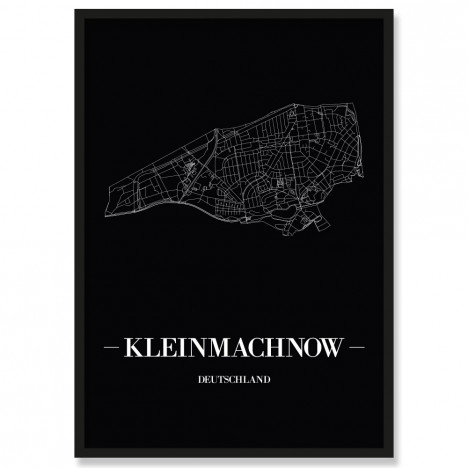 Stadtposter Kleinmachnow Black