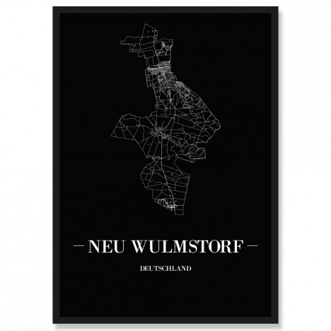 Stadtposter Neu Wulmstorf Black
