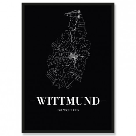 Stadtposter Wittmund Black