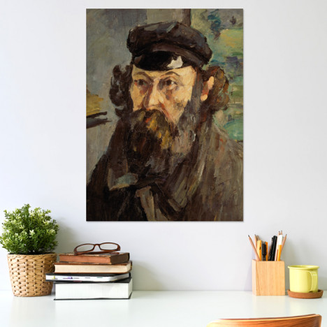 Poster Paul Cézanne - Selbstbildnis mit Mütze