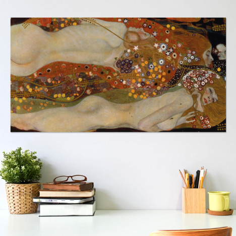 Poster Gustav Klimt - Wasserschlangen II