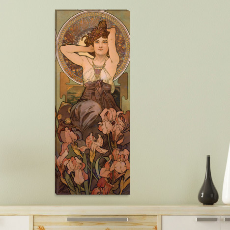 Edelstein Amethyst von Alfons Mucha auf Leinwand