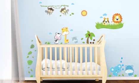 Wandsticker Set XL - Baby Safari Tiere