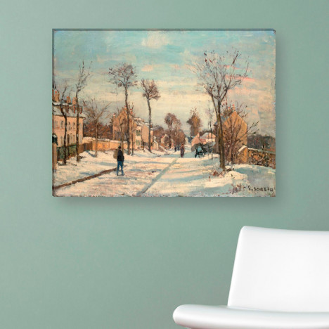 Camille Pissarro - Staße von Louveciennes im Schnee