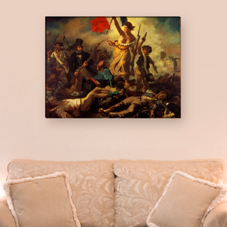 die Freiheit für das Volk von Eugéne Delacroix als Leinwandbild