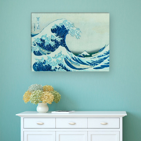 die große Welle von Katsushika Hokusai als Leinwandbild