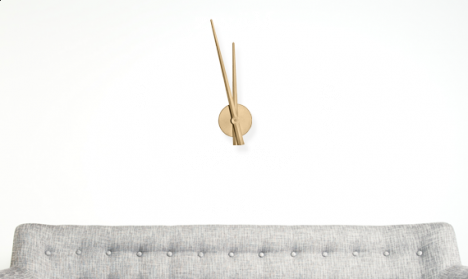 Wandtattoo Uhr - Mustache
