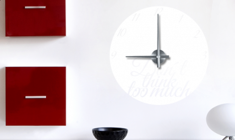 Wandtattoo Uhr - Don't think too much