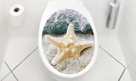 WC Aufkleber Starfish