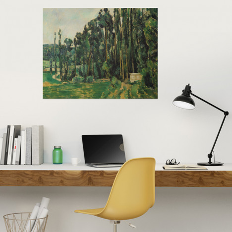 Poster Paul Cézanne - Die Pappeln