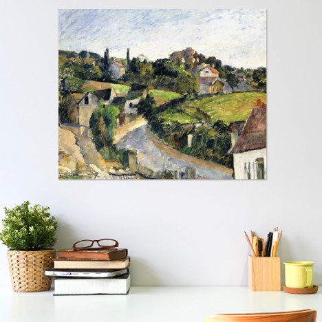 Poster Paul Cézanne - Die Straßenkurve (La Route Tournante)