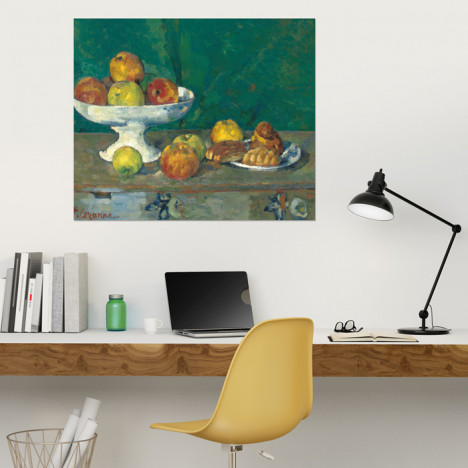 Poster Paul Cézanne - Stillleben mit Äpfeln und kleinen Kuchen