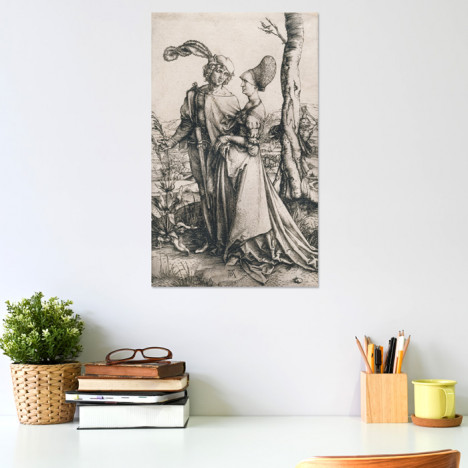 Poster Albrecht Dürer - Das Liebespaar und der Tod, Der Spaziergang