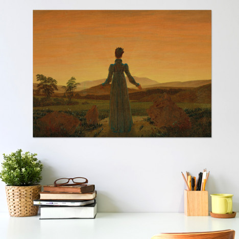 Poster Caspar David Friedrich - Frau vor der untergehenden Sonne