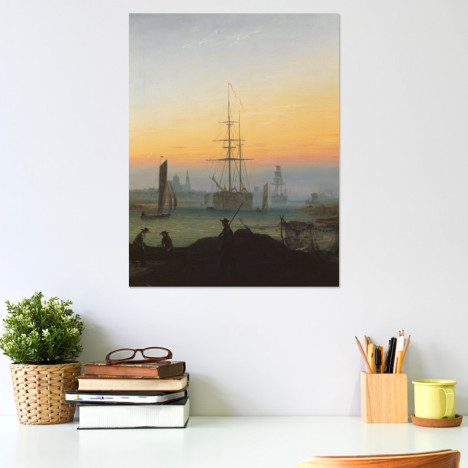 Poster Caspar David Friedrich - Greifswalder Hafen