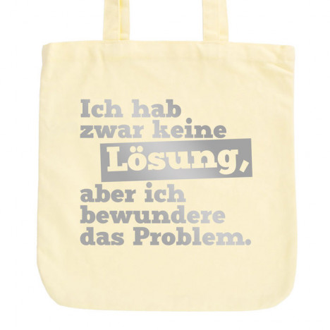 JUNIWORDS Pastell Jutebeutel Ich hab zwar keine Lösung, aber ich bewundere das Problem.