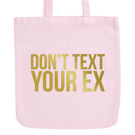 JUNIWORDS Pastell Jutebeutel Don't text your ex