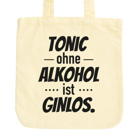 JUNIWORDS Pastell Jutebeutel Tonic ohne Alkohol ist Ginlos.