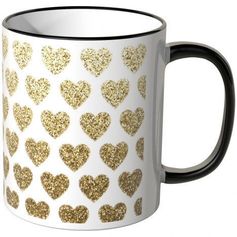 JUNIWORDS Tasse goldene Herzchen