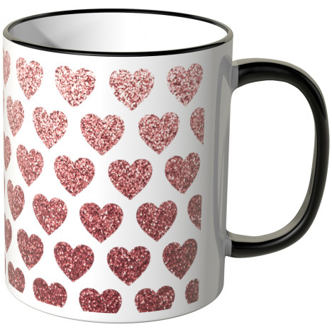 JUNIWORDS Tasse rote Herzchen