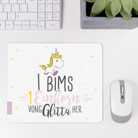 mousepad i bims 1 einhorn