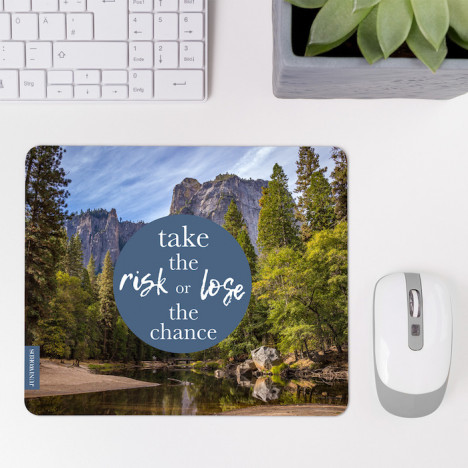 JUNIWORDS Mousepad take the risk oder lose the chance