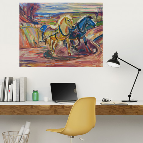 Poster Edvard Munch - Pflüger im Frühling