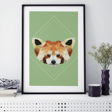 Poster Panda Lowpoly