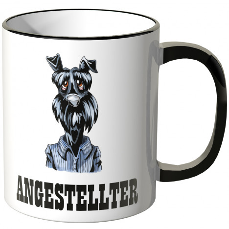 JUNIWORDS Tasse Büro Hund Angestellter