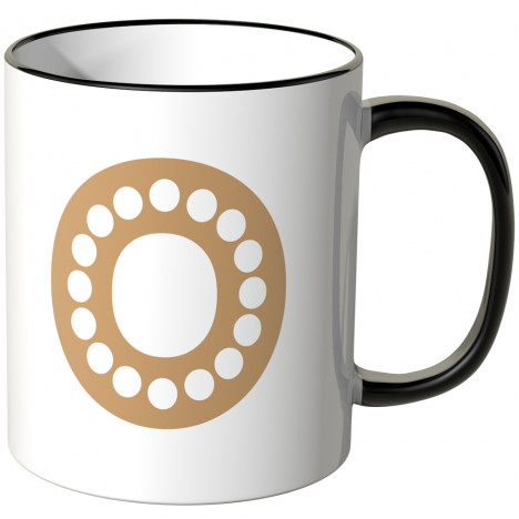 JUNIWORDS Tasse Buchstabe O