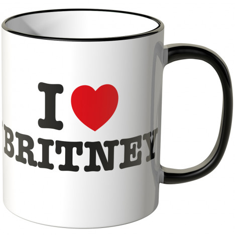 JUNIWORDS Tasse I LOVE BRITNEY