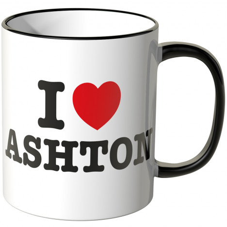 JUNIWORDS Tasse I LOVE ASHTON