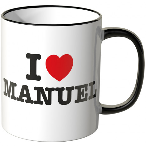 JUNIWORDS Tasse I LOVE MANUEL