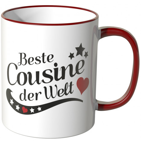 JUNIWORDS Tasse Beste Cousine der Welt